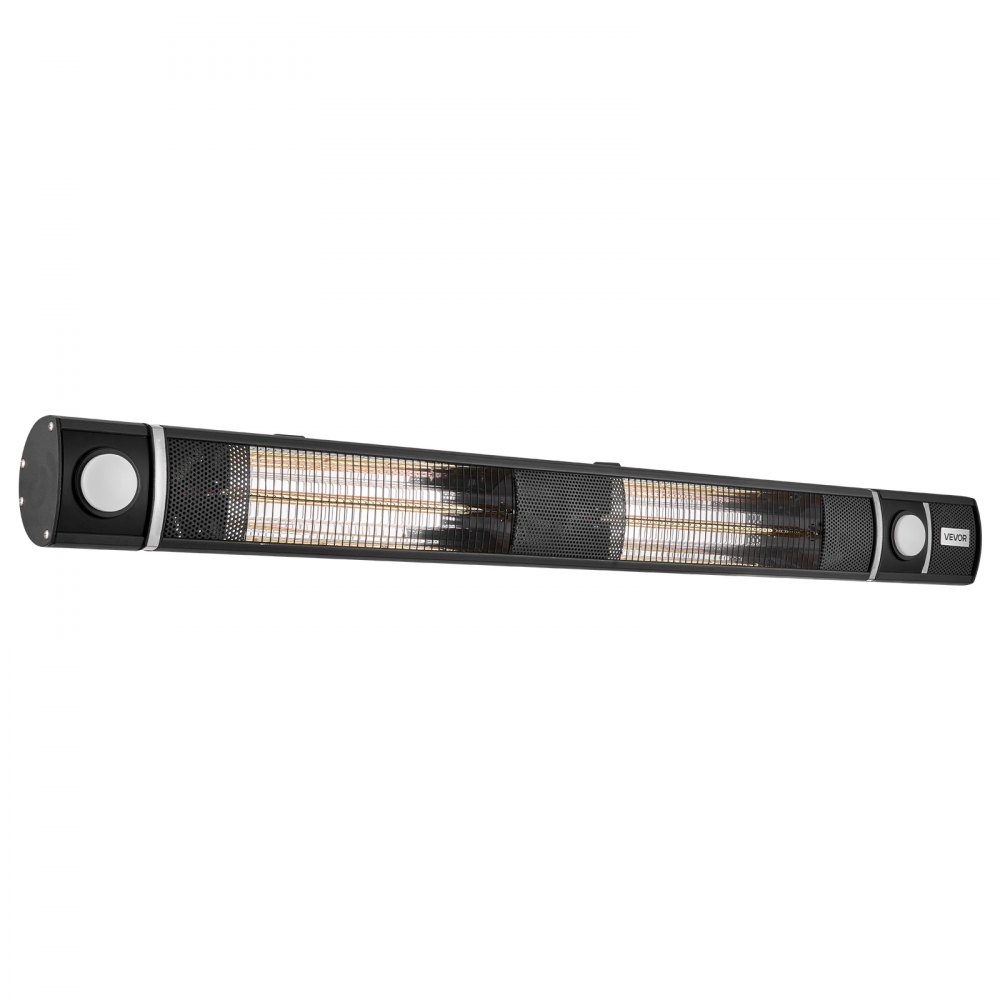 VEVOR Infrared Heater 3000W Electric Space Heater with WiFi Control Black, Remote & Mechanical Switch, 3 Heat Settings, Aluminum Alloy, IP55 Water-Resistant for Patios, Backyards, Balconies Outdoor