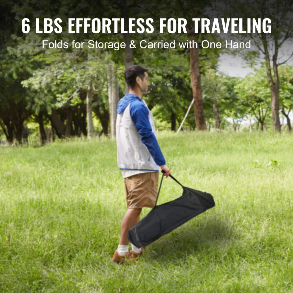 VEVOR Stół składany, stół kempingowy 705 x 700 x 700 mm, składany stół ogrodowy, stół balkonowy, stół wielofunkcyjny, udźwig 30 kg, stół kempingowy ze stopu aluminium, składany stół, odporny na wysoką temperaturę, przenośny