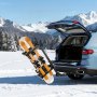 VEVOR Folding Hitch Mounted Ski & Snowboard Rack, Fits 50 mm Receiver, Carries up to 6 Pairs of Skis or 4 Snowboards, Adjustable Hitch-Mounted Rack for Car with Key Lock, Security Strap, Tilt Access