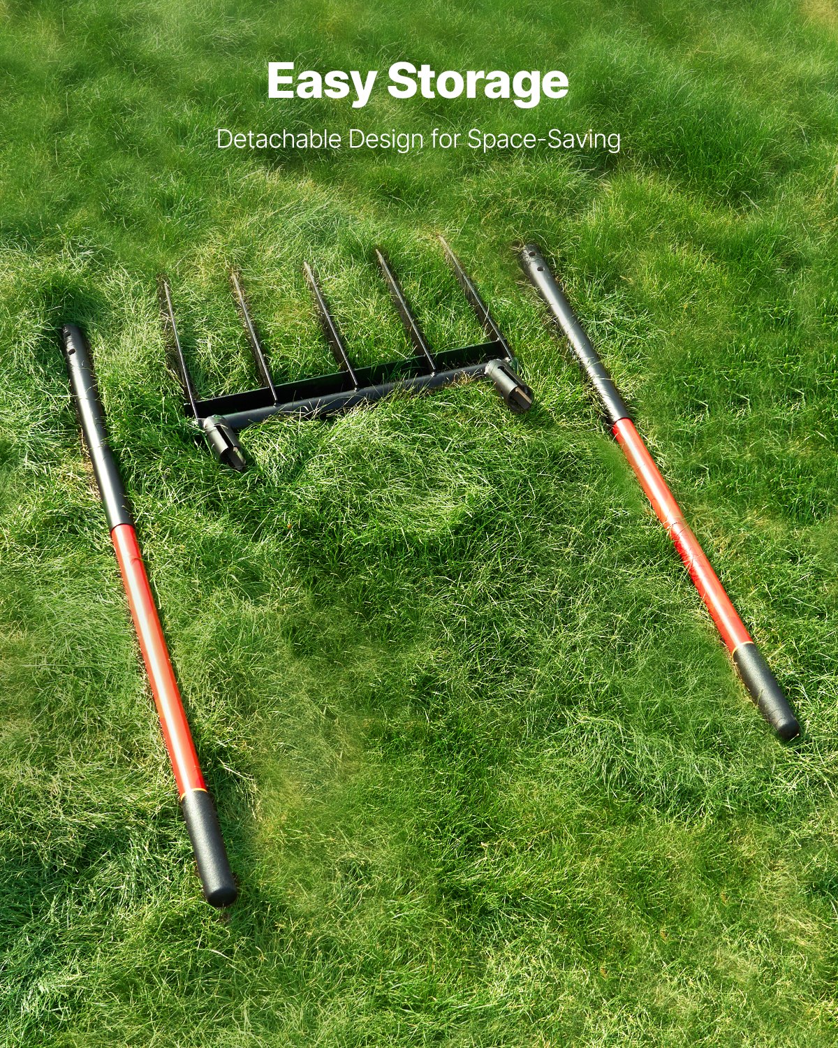 Widły VEVOR Broadfork Doubleshaft 510x320 mm, 5-zębowe widły do ​​kopania z dwoma uchwytami z włókna szklanego, wytrzymałe widły do ​​kopania, ergonomiczna konstrukcja w kształcie litery U, narzędzie ogrodowe do kompostowania, przesadzania i napowietrzania