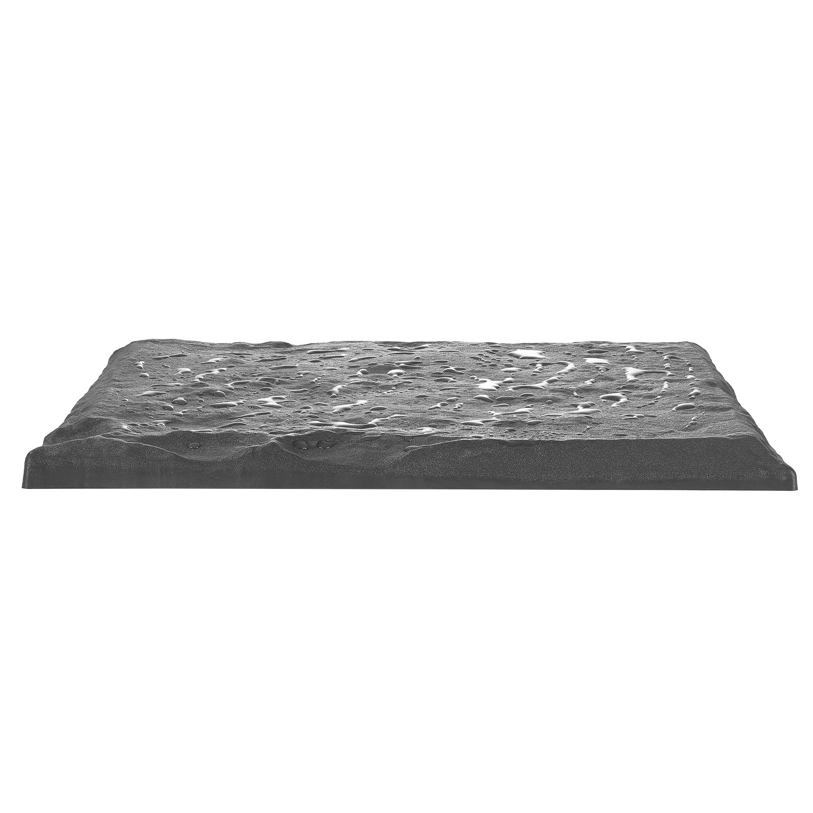 VEVOR Kamienie do ścieżek ogrodowych, 4 sztuki, 395 x 395 mm, dekoracyjna płyta chodnikowa z palikami do wbijania w ziemię, plastikowa kostka brukowa do ścieżek, płyta kamienna z żywicy PC+ABS, wygląd kamienia do trawnika, patio, kolor szary