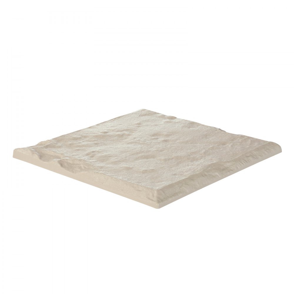 VEVOR Kamienie ogrodowe, 4 sztuki, 395 x 395 mm, dekoracyjna płyta chodnikowa z palikami, plastikowa kostka brukowa do ścieżek, wygląd kamienia do trawnika, patio, beżowa