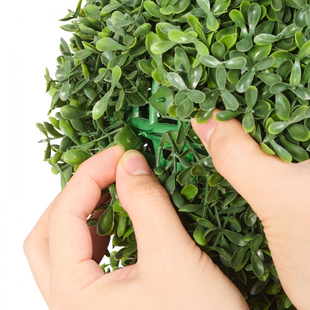 VEVOR Sztuczne drzewko topiary w kształcie królika, zestaw 2 szt., 914 mm, Sztuczna kula bukszpanowa, Łatwy montaż do dekoracji, na werandę, taras, do ogrodu, na balkon, na podwórko, do wewnątrz
