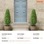 VEVOR Sztuczny bukszpan w formie topiary, 36 cali wysokości (opakowanie 2 szt.), sztuczne drzewka w formie topiary, zielona sztuczna roślina z dodatkowymi liśćmi, doniczką i małą ozdobą, zestaw zieleni z filtrem UV do dekoracji wnętrz i na zewnątrz