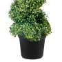 VEVOR 2 pcs. Artificial Boxwood Tower Topiary Spiral Artificial Plant 122cm high Decorative Plant Green Plastic Plant made of PE Iron Topiary Plants incl. 10 pcs. Replacement leaves