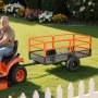 Przyczepa wywrotka VEVOR, 725,75 kg, stalowa przyczepa ATV UTV z odpinaną tylną klapą, przyczepa ogrodowa do kosiarek do trawy, traktorów i odpadów ogrodowych
