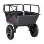 Przyczepa wywrotka VEVOR, 500 funtów, przyczepa transportowa do pojazdów ATV i UTV, wywrotka ciągniona z oponami 16-calowymi, pedał ręczny lub nożny, wytrzymała przyczepa ogrodowa do kosiarki, traktora i odpadów ogrodowych