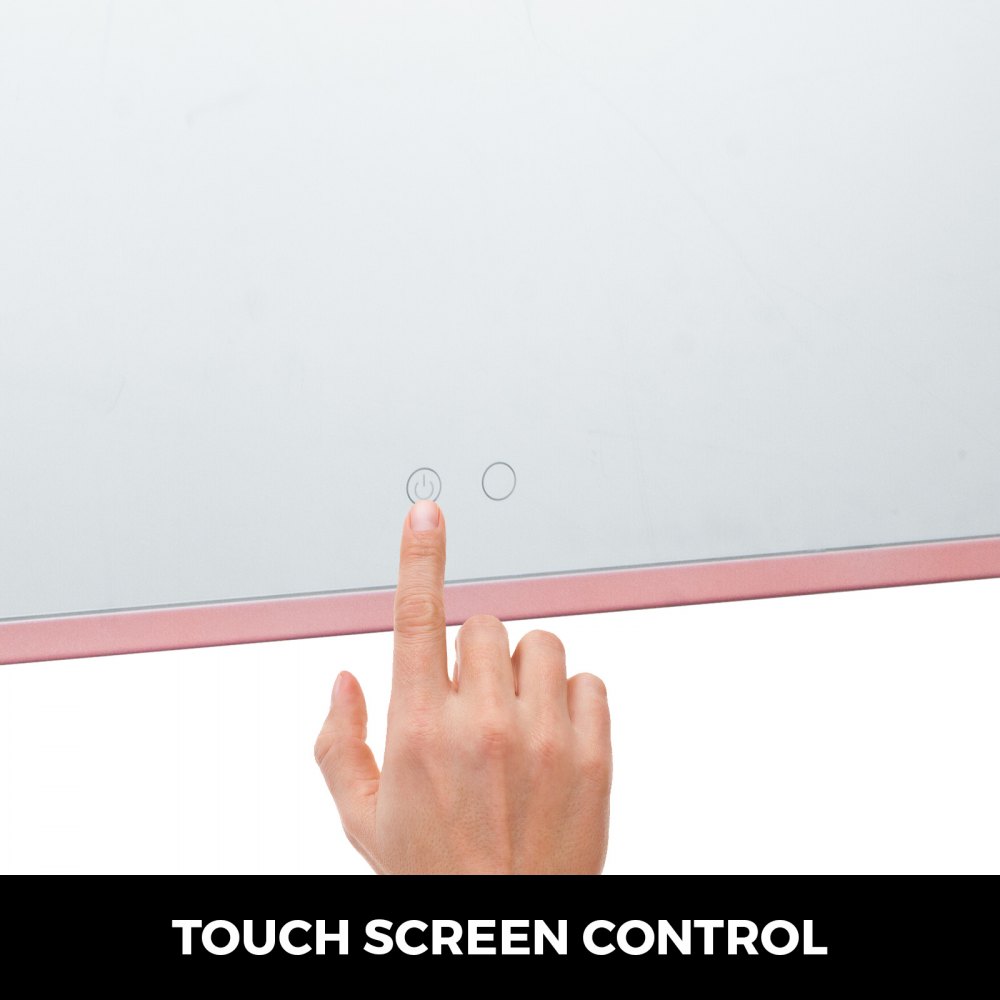 Różowe złoto lustro toaletowe z oświetleniem LED 12V do montażu na ścianie 14 żarówek sypialnia