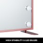 Różowe złoto lustro toaletowe z oświetleniem LED 12V do montażu na ścianie 14 żarówek sypialnia
