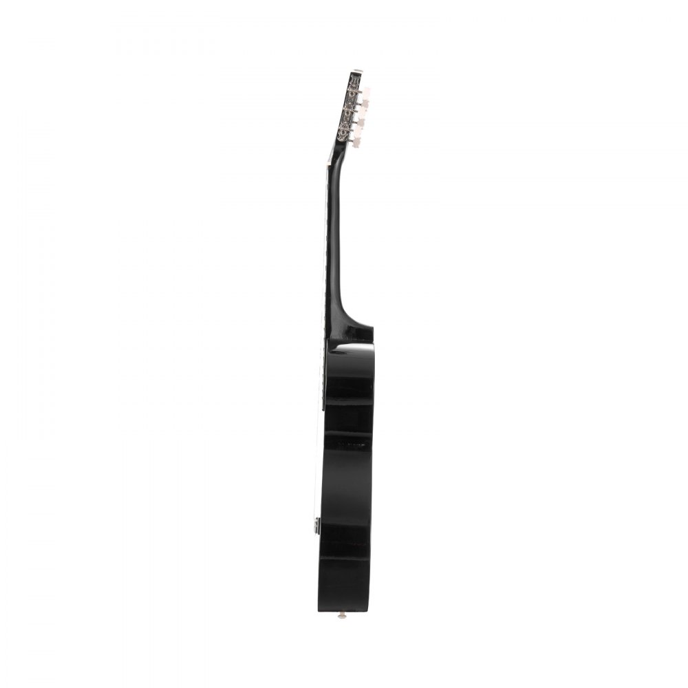 VEVOR Gitara koncertowa, 960 mm, drewniany zestaw startowy do gitary klasycznej dla początkujących, ze strunami nylonowymi, pokrowcem, paskiem, tunerem, dodatkowymi strunami, kostkami, kapodastrem, drewno lipowe, dla początkujących, kolor czarny