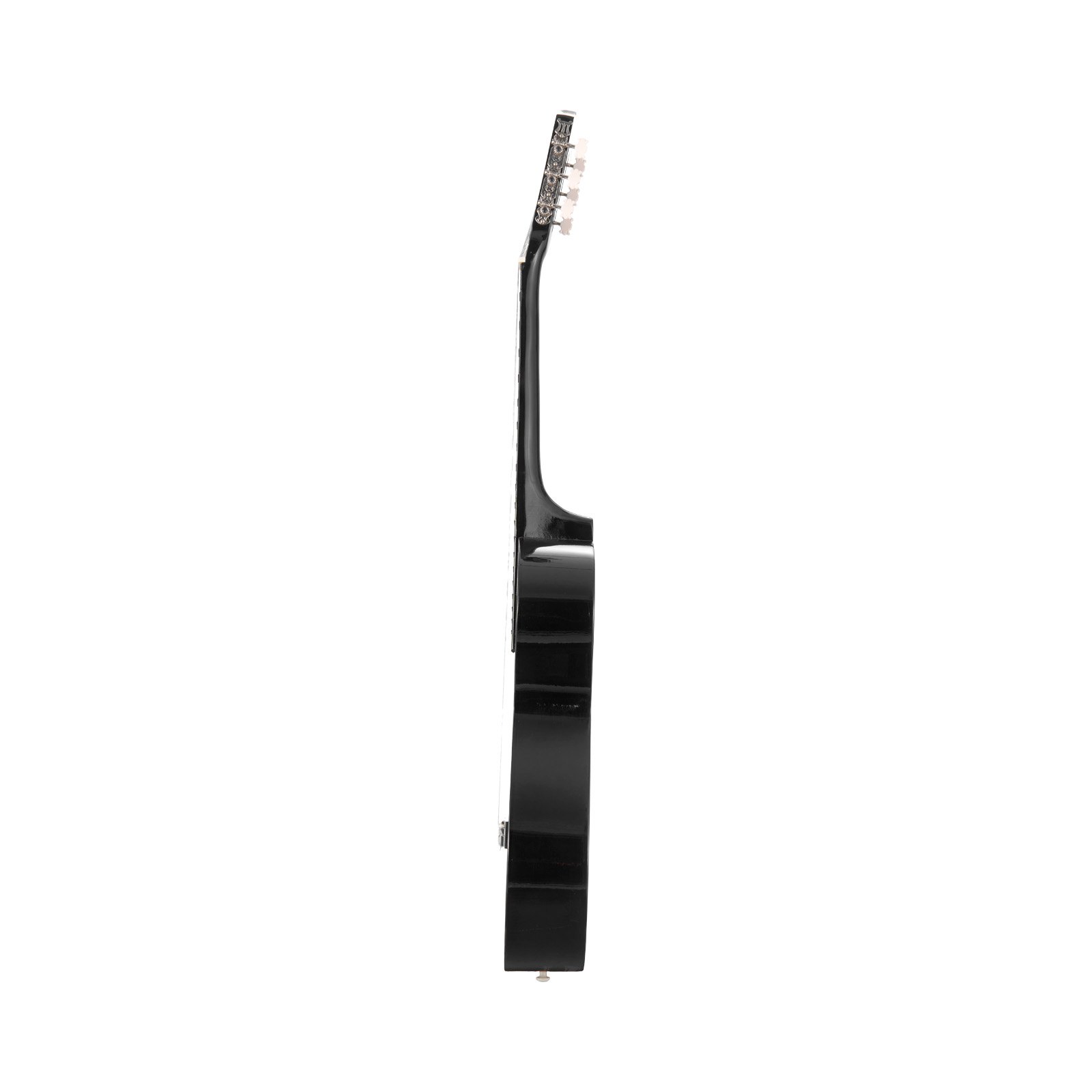 VEVOR Gitara koncertowa, 960 mm, drewniany zestaw startowy do gitary klasycznej dla początkujących, ze strunami nylonowymi, pokrowcem, paskiem, tunerem, dodatkowymi strunami, kostkami, kapodastrem, drewno lipowe, dla początkujących, kolor czarny