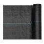 VEVOR Weed Barrier Fabric Heavy Duty, 0.4 x 15.2m 90.7g Landscape Fabric, Woven Weed Blocker Fabrics, Garden Fabrics Weeds Barrier, Weeds Control Ground Cover, Geotextile Webbing, Gardening Mat, Black