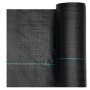 VEVOR Weed Barrier Fabric Heavy Duty, 2 Packs 0.9x15.2m 90.7g Weed Blocker Fabric, Woven Landscape Fabrics, Garden Fabrics Weeds Barrier, Weeds Control Ground Cover, Geotextile Webbing, Black