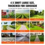 VEVOR 108g/m² Weed Control Fabric, Garden Fleece against Weeds, 1.2 x 91.4 m, Weed barrier made of PP, Water-permeable, Tear-resistant, Corrosion-resistant, Weed control fabric, 620/750N tensile strength, Weed protection, Ground cover