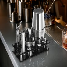 Zestaw barmański VEVOR Shaker do koktajli, 14 elementów, akcesoria barmańskie ze stali nierdzewnej, srebrny