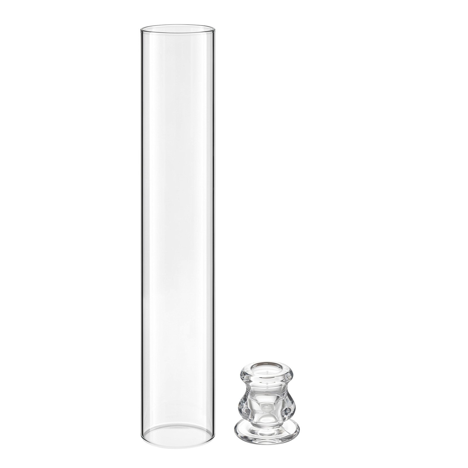 VEVOR 24-częściowy zestaw szklanych cylindrów na świece, świeczniki Hurricane 65x350 mm, szklane kieliszki do świec z borokrzemianu, klosze bez dna, wiatroszczelne pokrowce na świeczniki na wesela, Boże Narodzenie i imprezy