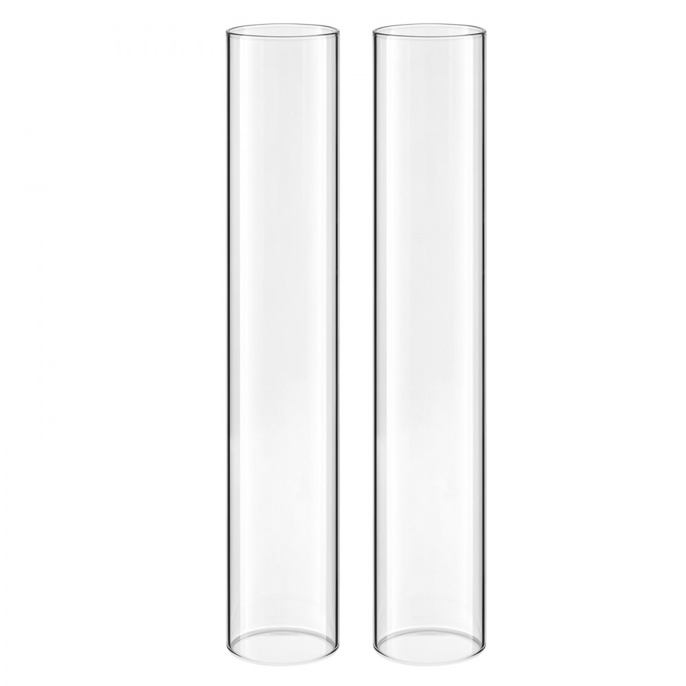 VEVOR 24-częściowy zestaw szklanych cylindrów na świece, świeczniki hurricane 65x350 mm, klosze ze szkła borokrzemianowego, klosze bez dna, wiatroszczelne pokrowce na świeczniki na wesele, Boże Narodzenie, dekoracje imprezowe