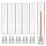VEVOR Hurricane Candle Holders Set of 36, Φ 65 x 350 mm Tall Clear Glass Cylinder Candleholder Sleeve, High Borosilicate Glass, Wind Protection for Wedding, Table Centerpiece, Party, Home Decor