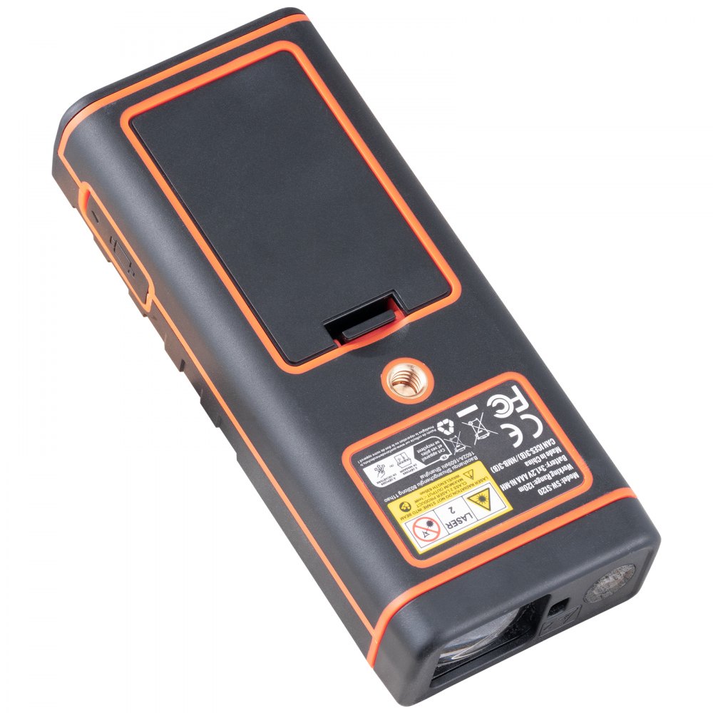 Profesjonalny dalmierz laserowy VEVOR Zasięg pomiarowy 121 m Dalmierz z kamerą Dokładność ±1,5 mm Dalmierz Wyświetlacz LCD 2,4" Wiele trybów pomiaru 4 jednostki miary stopy/metry/cale/stopy+cale 100 zestawów danych