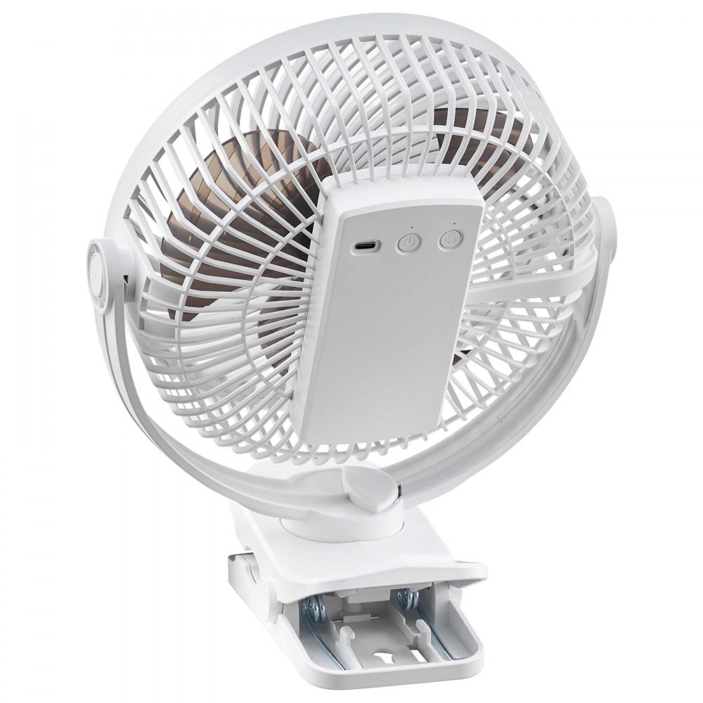 VEVOR Mini wentylator z klipsem, wentylator biurkowy zasilany przez USB, 3 ustawienia prędkości i tryb cyrkulacji, wentylator cyrkulacyjny do biurka, wózka golfowego, na kemping, na bieżnię, do biura, biały