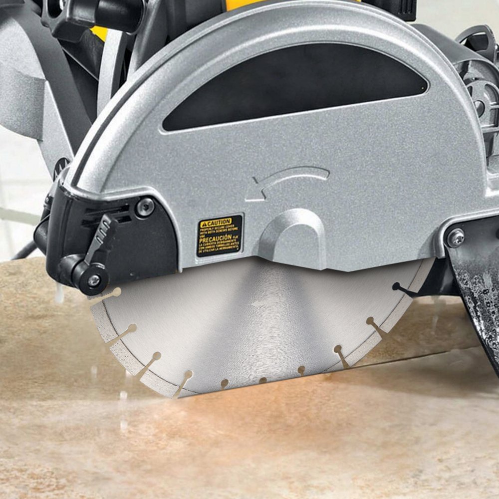 Tarcza diamentowa VEVOR, 14 cali/350 mm, do cięcia betonu na mokro i na sucho, 0,47 cala/12 mm, diamentowa tarcza segmentowa z płaskimi zębami, uniwersalna średnica otworu centralnego 1 cal/25,4 mm, do betonu, płyt cementowych, płytek, cegły