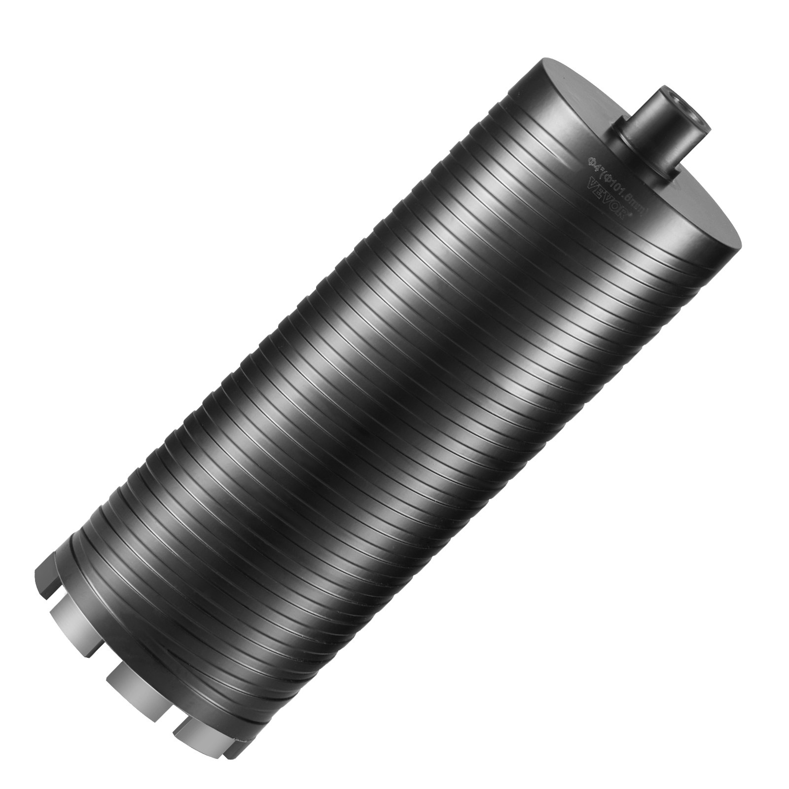 Wiertło rdzeniowe VEVOR, 101,6 mm, diamentowe wiertło rdzeniowe do wiercenia na mokro i sucho w cegle i bloczkach, wiertło rdzeniowe do betonu z wiertłem prowadzącym i ostrzem piły, głębokość wiercenia 241,3 mm, gwint wewnętrzny 5/8 cala-11, spawanie laserowe
