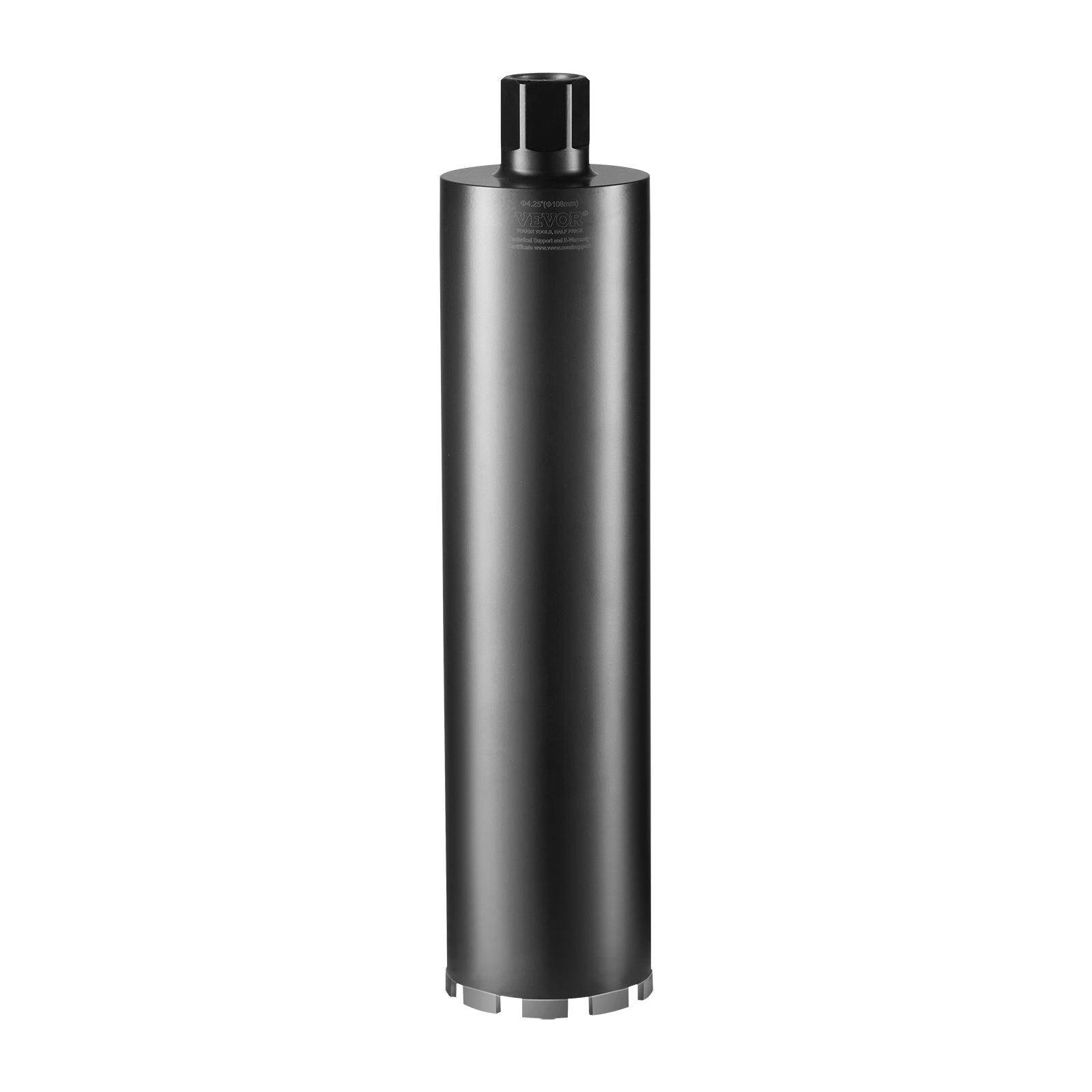 Wiertło diamentowe VEVOR, 108 mm, wiertło diamentowe do wiercenia na mokro, głębokość wiercenia 355 mm, wiertło rdzeniowe do betonu z tarczą tnącą, gwint wewnętrzny 1-1/4 cala, spawanie laserowe, wiertło diamentowe do wiercenia na mokro w betonie i cegle