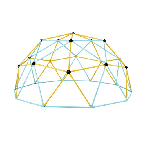 Kopuła wspinaczkowa VEVOR, geometryczna kopuła wspinaczkowa o wysokości 3,05 m, centrum zabaw dla dzieci w wieku od 3 do 10 lat, nośność ramy wspinaczkowej 340 kg, z uchwytem do wspinaczki, urządzenia do zabawy w ogrodzie na podwórku