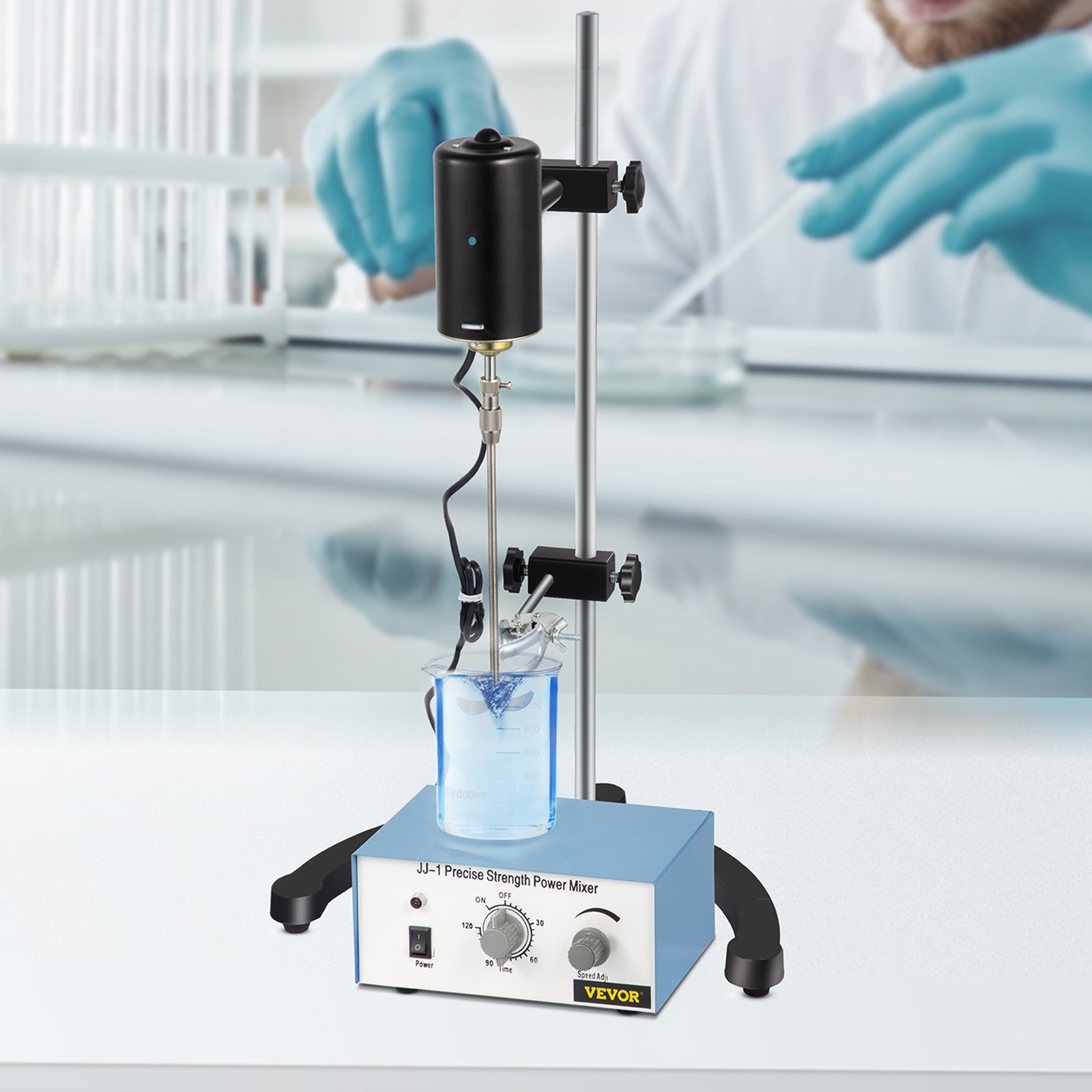 Mieszadło laboratoryjne Mieszadło elektryczne z mieszadłem o zmiennej prędkości 100W Nowość