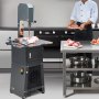 VEVOR Commercial Electric Meat Bandsaw, 550W Vertical Bone Saw, 380 x 485 mm Workbench, Bone Cutting Machine, Frozen Meat Cutter with Blade for Ribs, Pork