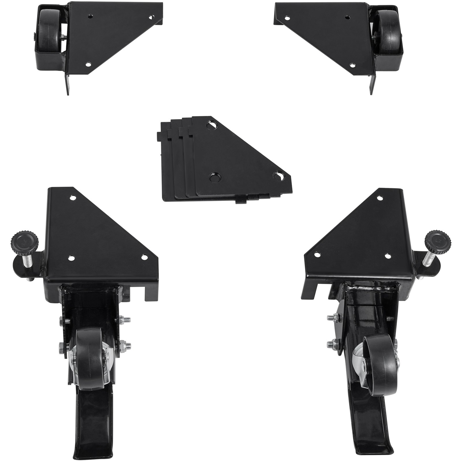 Podstawa mobilna VEVOR, 181,4 kg, regulowana od 241,3 x 241,3 mm do nieskończoności, wytrzymała, uniwersalna podstawa mobilna z kółkami obrotowymi do sprzętu do obróbki drewna, pił taśmowych, elektronarzędzi, maszyn
