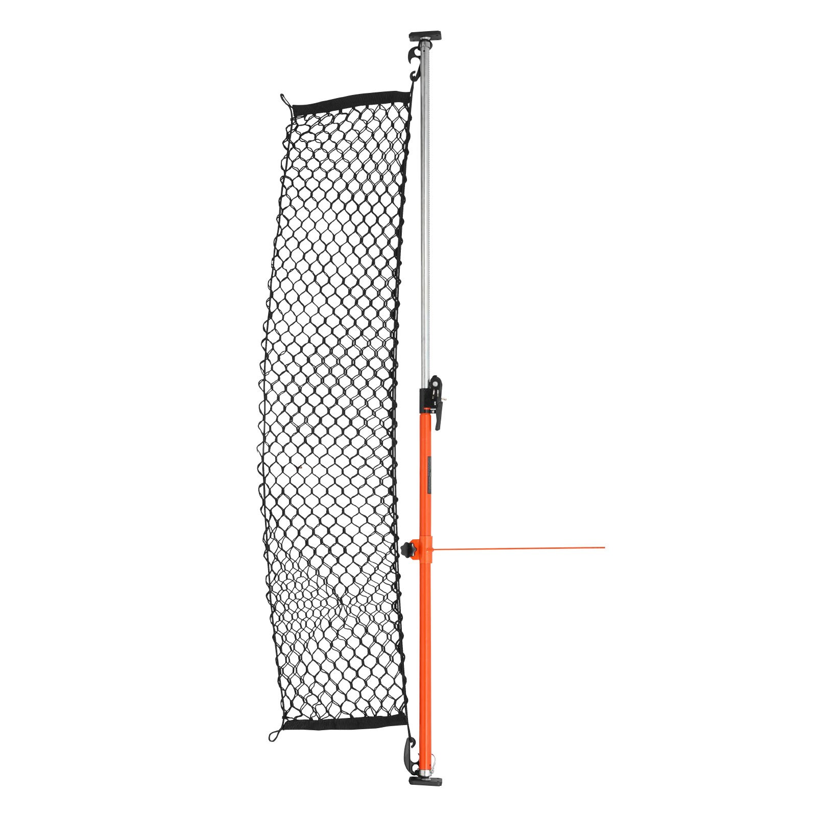VEVOR Cargo Bar Ratchet Regulowany 1016-1854 mm, Stalowy stabilizator ładunku z antypoślizgowymi podkładkami, siatką i przegrodą, do samochodów dostawczych, SUV, minivanów