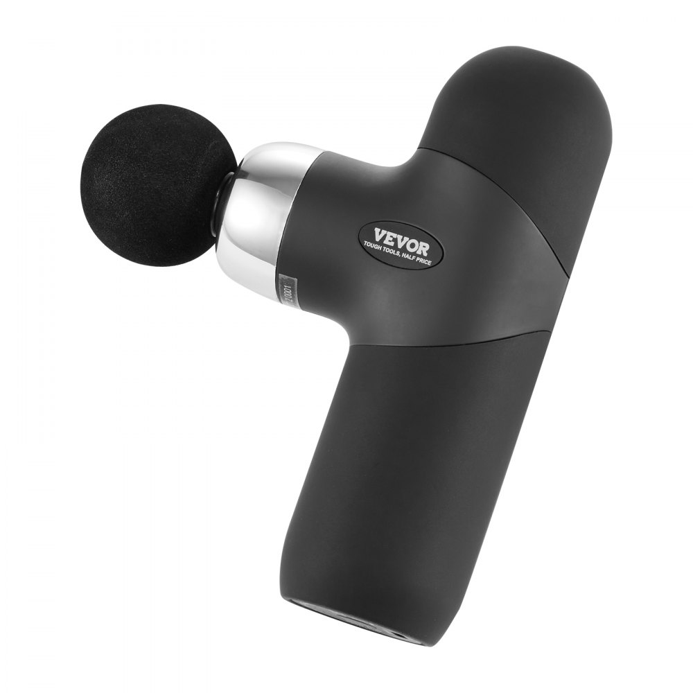 Pistolet do masażu VEVOR, masażer dla sportowców – z 4 poziomami prędkości i 4 głowicami masującymi, bateriami 40 W 2500 mAh, mini pistolet do masażu uśmierzający ból i rozluźniający mięśnie