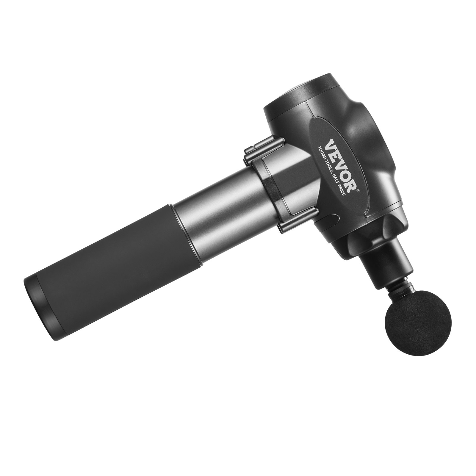 Pistolet do masażu VEVOR, masażer perkusyjny dla sportowców – z 9 poziomami prędkości i 6 głowicami masującymi, 28 W, 2500 mAh, ręczny pistolet do masażu uśmierzający ból i rozluźniający mięśnie