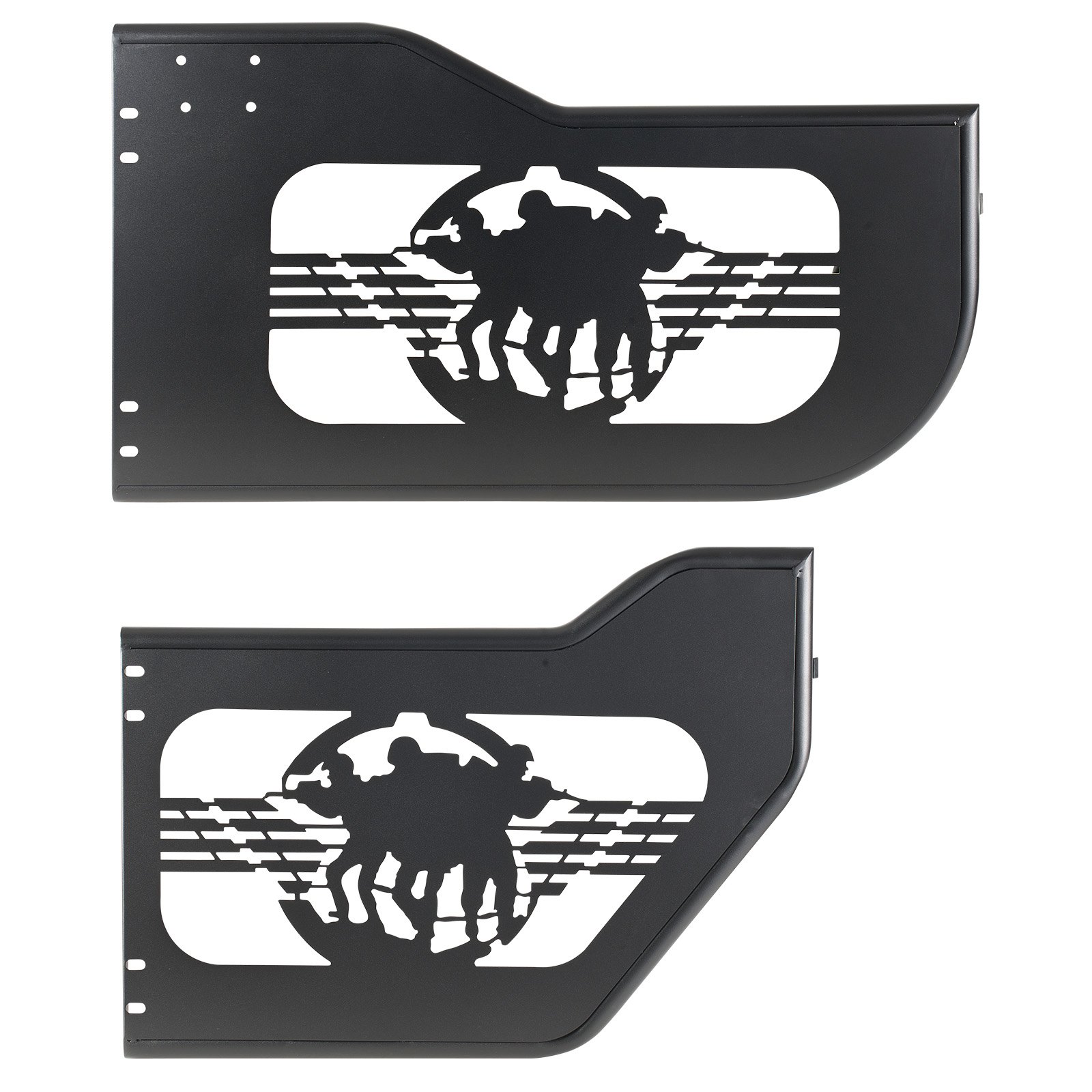 Drzwi rurowe VEVOR 4-drzwiowe, kompatybilne z Jeep Wrangler JL (2018-2026) i Gladiator JT (2020-2026), stalowe półdrzwi terenowe (przód i tył) z lusterkami bocznymi z certyfikatem DOT, drzwi z ramą rurową