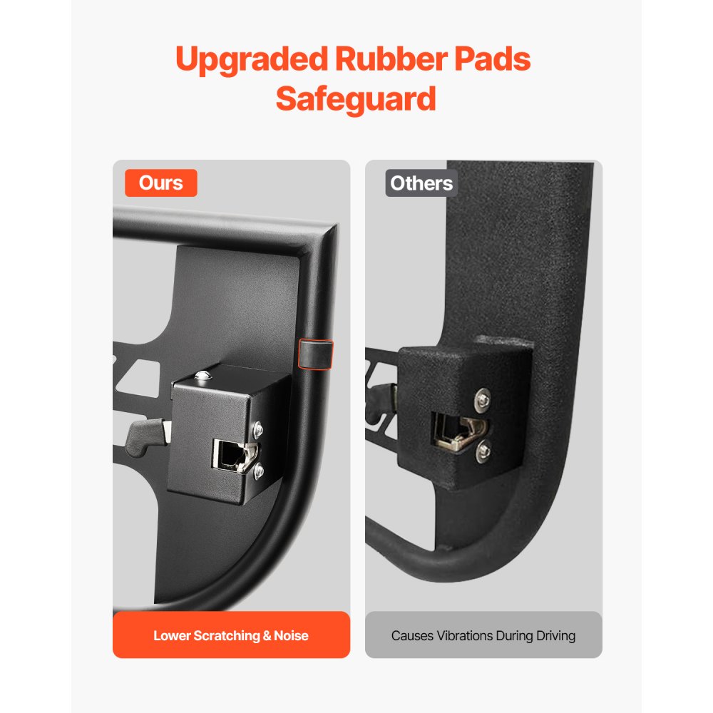 VEVOR Jeep hunting-style tubular doors (2-door) with heavy-duty hinges and OE locking mechanism, Jeep doors with rubber padding and hardened steel tubing, fits Jeep Wrangler JK 2007-2018