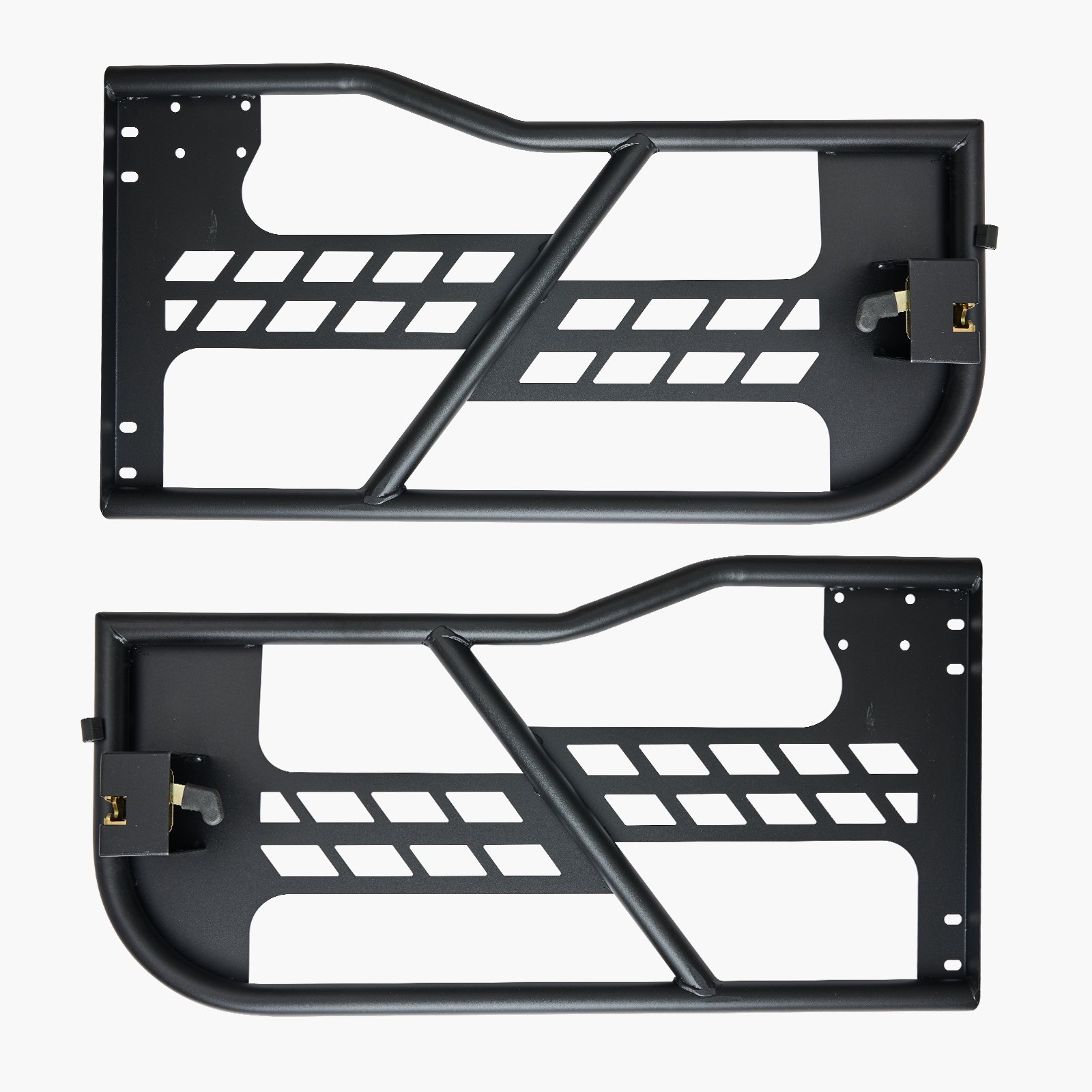 VEVOR Jeep hunting-style tubular doors (2-door) with heavy-duty hinges and OE locking mechanism, Jeep doors with rubber padding and hardened steel tubing, fits Jeep Wrangler JK 2007-2018