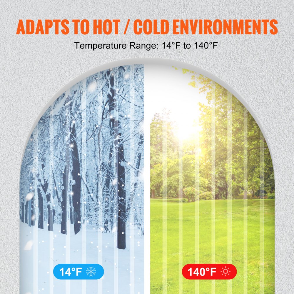 Zasłona paskowa VEVOR, długość 164' x szerokość 8" x grubość 0,08", przezroczysta, gładka zasłona paskowa z PVC, rolka luzem, plastikowa taśma drzwiowa do supermarketów, garaży, magazynów, stodół, stajni dla zwierząt