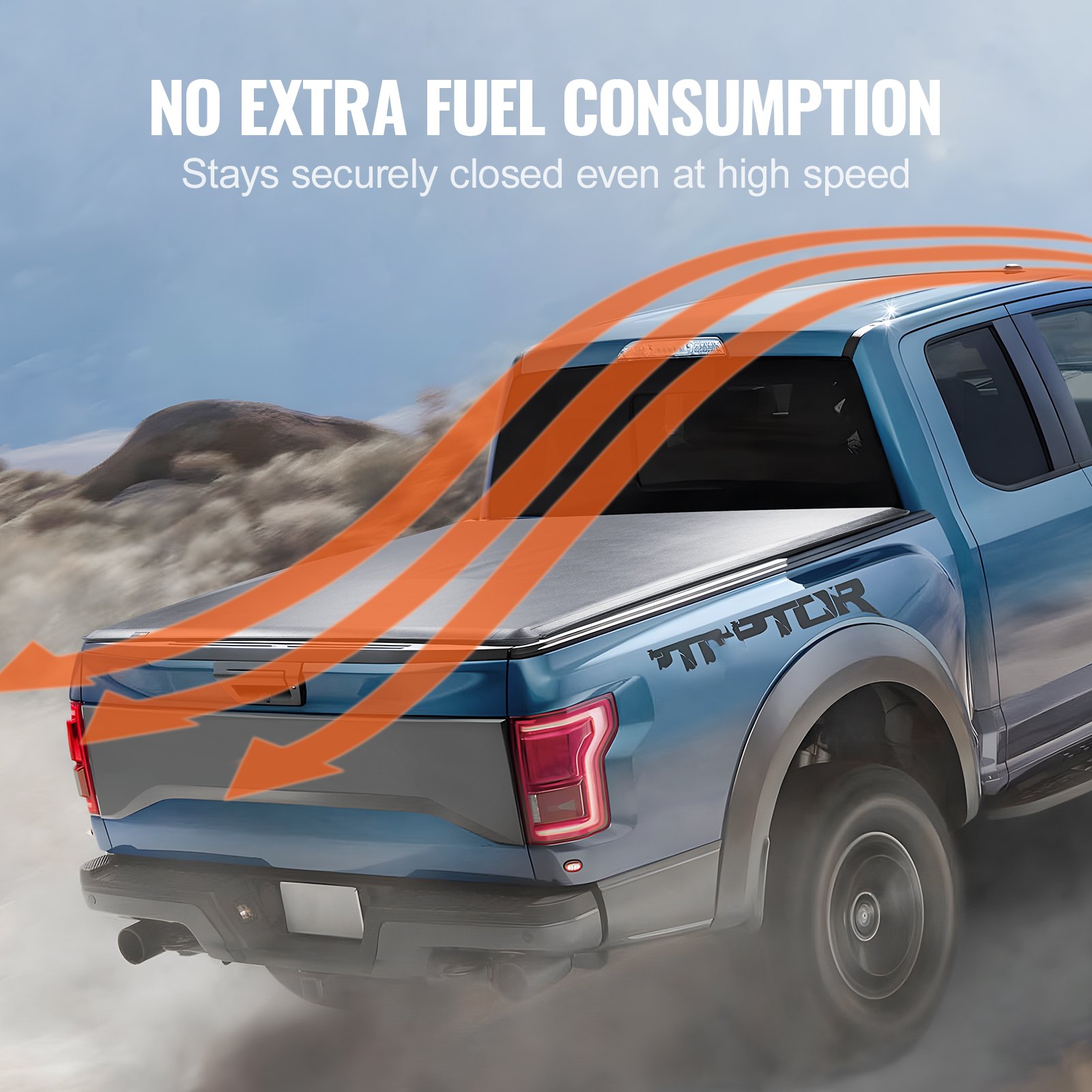 VEVOR Roll-Up Bed Cover, kompatybilny z Ford F-150 Styleside Bed z lat 2009-2024, do łóżka o wymiarach 16,7 x 16,4 m, miękki materiał PVC, 100% dostęp do łóżka