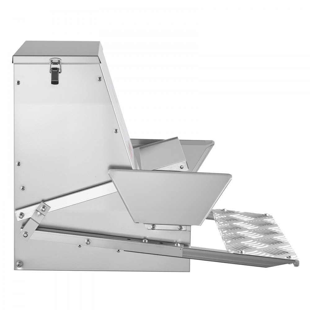 Automatyczny karmnik dla kur VEVOR, karmnik dla drobiu o wadze 18,14 kg, wodoodporny karmnik pedałowy z zamykaną pokrywą, bez strat, artykuły dla karłowatych kur, drobiu i bażantów
