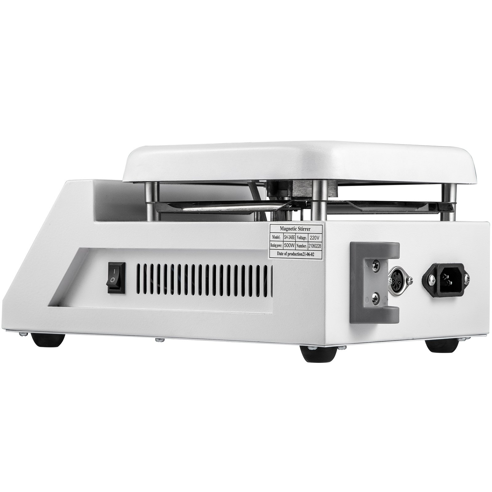 VEVOR Płyta Grzejna Mieszadłem Magnetycznym, 200-2000 obr./min Cyfrowe Mieszadło Płytą Grzejną, 2L Laboratoryjne Mieszadło Płytą Grzewczą, Maks. Temperatura Nagrzewania 572°F/300°C Moc Grzewcza 500 W