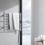 VEVOR Towel Dryer Radiator Towel Warmer, Heated Towel Rail with 4 Bars, Waterproof Towel Warmer with Timer and LED Display, 5 Adjustable Temperature Levels, Wall Mounted, Silver