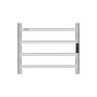 VEVOR Towel Dryer Radiator Towel Warmer, Heated Towel Rail with 4 Bars, Waterproof Towel Warmer with Timer and LED Display, 5 Adjustable Temperature Levels, Wall Mounted, Silver