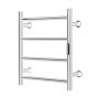 VEVOR Towel Dryer Radiator Towel Warmer, Heated Towel Rail with 4 Bars, Waterproof Towel Warmer with Timer and LED Display, 5 Adjustable Temperature Levels, Wall Mounted, Silver