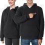 VEVOR Heated Hoodie, Unisex Heated Sweatshirt with 7.4V Battery Pack, Electric Jacket with 5 Heating Zones for Men & Women, Lightweight Warm Heated Outdoor Sweater for Fishing and Camping, XXL Size Black