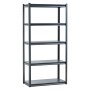 Regał magazynowy VEVOR, 907 kg, regał bezśrubowy, regał piwniczny, wytrzymały, regulowany metalowy regał garażowy, 5 poziomów, 457,2 x 914,4 x 1828,8 mm, regał do kuchni, warsztatu, piwnicy, magazynu, czarny
