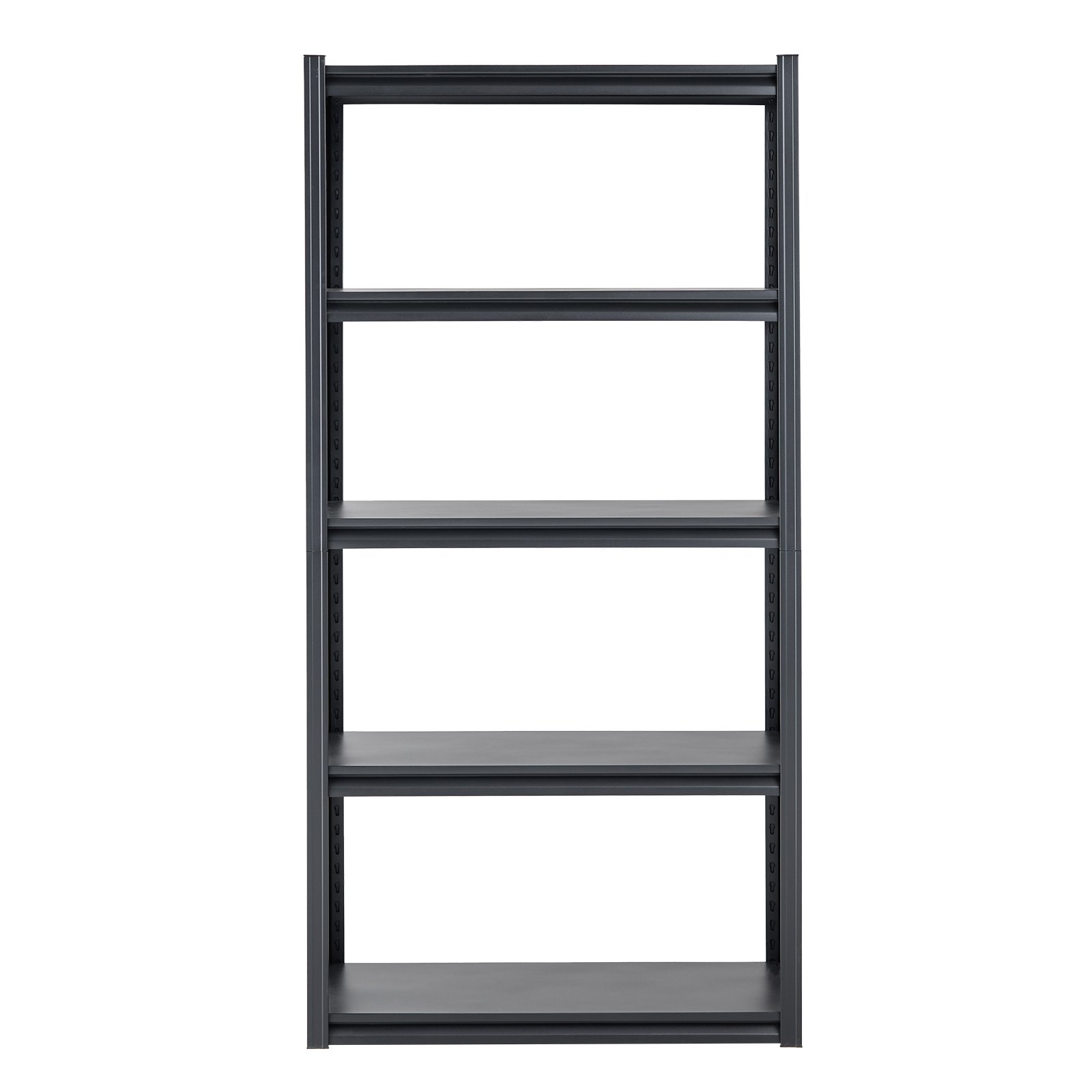 Regał magazynowy VEVOR, 907 kg, regał bezśrubowy, regał piwniczny, wytrzymały, regulowany metalowy regał garażowy, 5 poziomów, 457,2 x 914,4 x 1828,8 mm, regał do kuchni, warsztatu, piwnicy, magazynu, czarny