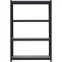 Regał magazynowy VEVOR o dużej wytrzymałości, 1030 x 522 x 1529 mm, nośność 1088,6 kg, ze stalową ramą i 4 regulowanymi półkami, modułowy regał jako stół warsztatowy, elastyczny metalowy regał do piwnicy, garażu, warsztatu