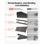 Regał magazynowy VEVOR o dużej wytrzymałości, 1511 x 522 x 1813 mm, nośność 1360,8 kg, ze stalową ramą i 5 regulowanymi półkami, modułowy regał jako stół warsztatowy, elastyczny metalowy regał do piwnicy, garażu, warsztatu