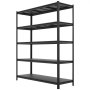 VEVOR Storage Shelves, 5-Tier Adjustable, 1360.8kg Capacity, Heavy Duty Garage Storage Shelving Unit, Metal Utility Rack Shelf, for Garage Workshop Warehouse Basement, 1511 mm W x 522 mm D x 1813 mm H